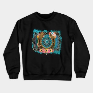 Rusty Horseshoe Turquoise Gem Crewneck Sweatshirt